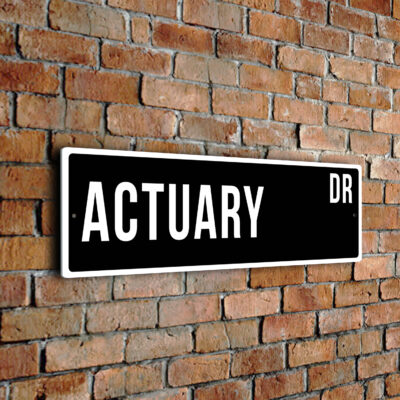 Actuary street sign