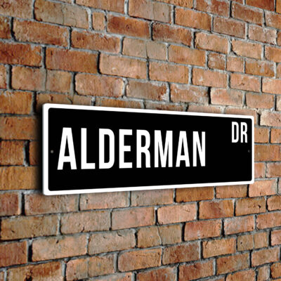 Alderman street sign