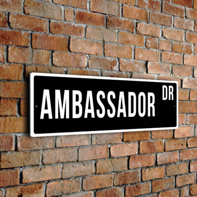 Ambassador street sign