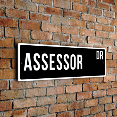 Assessor street sign