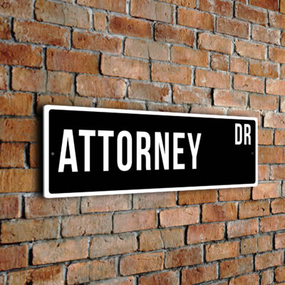 Attorney street sign