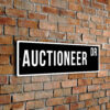 Auctioneer street sign