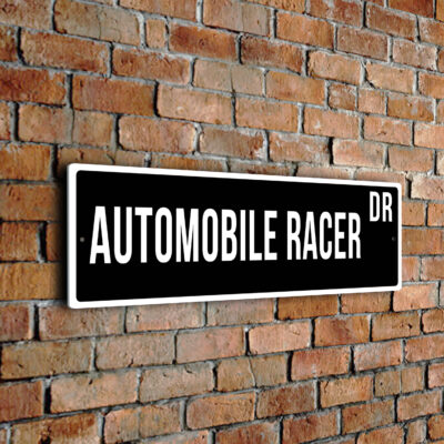 Automobile Racer street sign