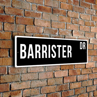 Barrister street sign
