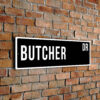 Butcher street sign