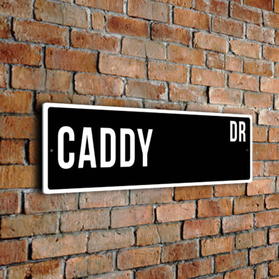Caddy street sign