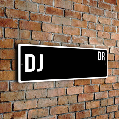 DJ street sign