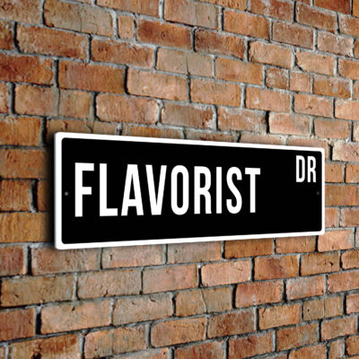 Flavorist street sign