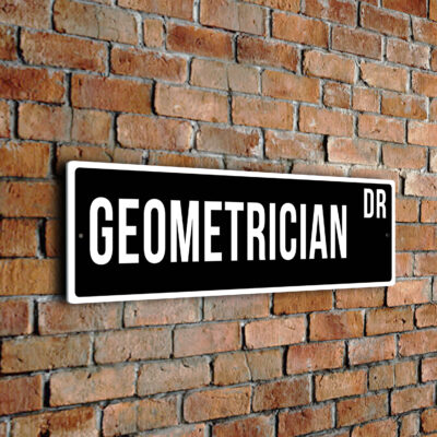 Geometrician street sign