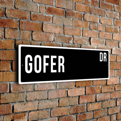 Gofer street sign