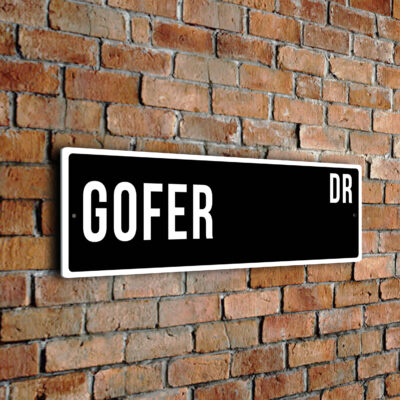 Gofer street sign
