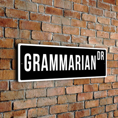 Grammarian street sign