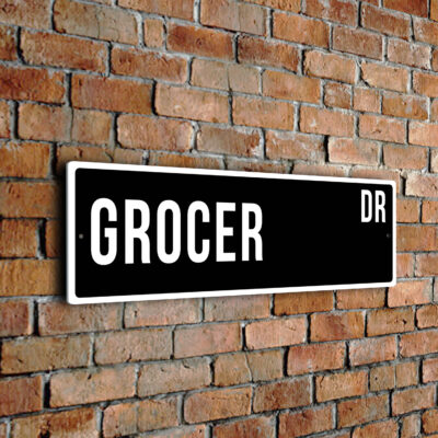 Grocer street sign