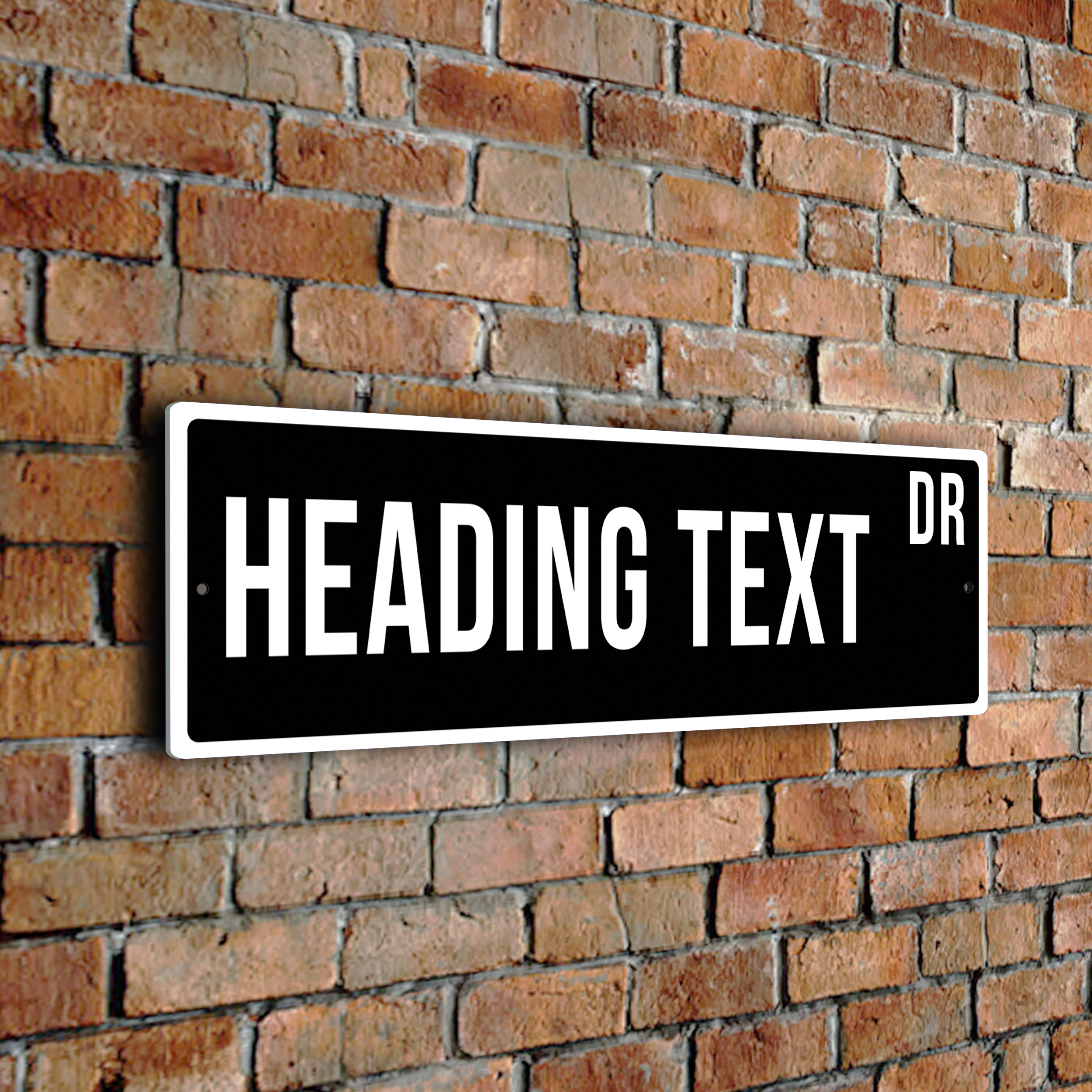 Heading Text street sign