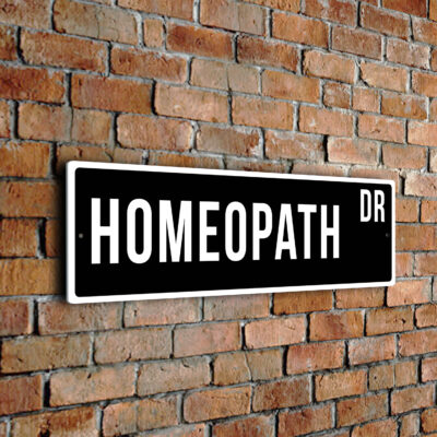 Homeopath street sign