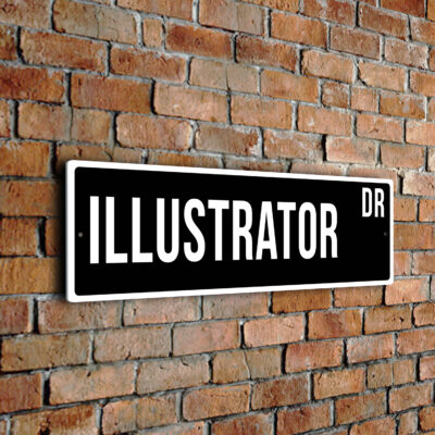 Illustrator street sign