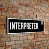 Interpreter street sign