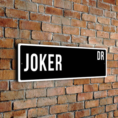 Joker street sign