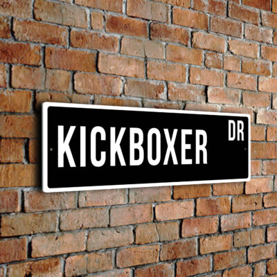 Kickboxer street sign