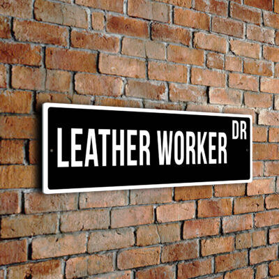 Leather Worker street sign