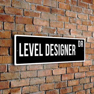 Level Designer street sign