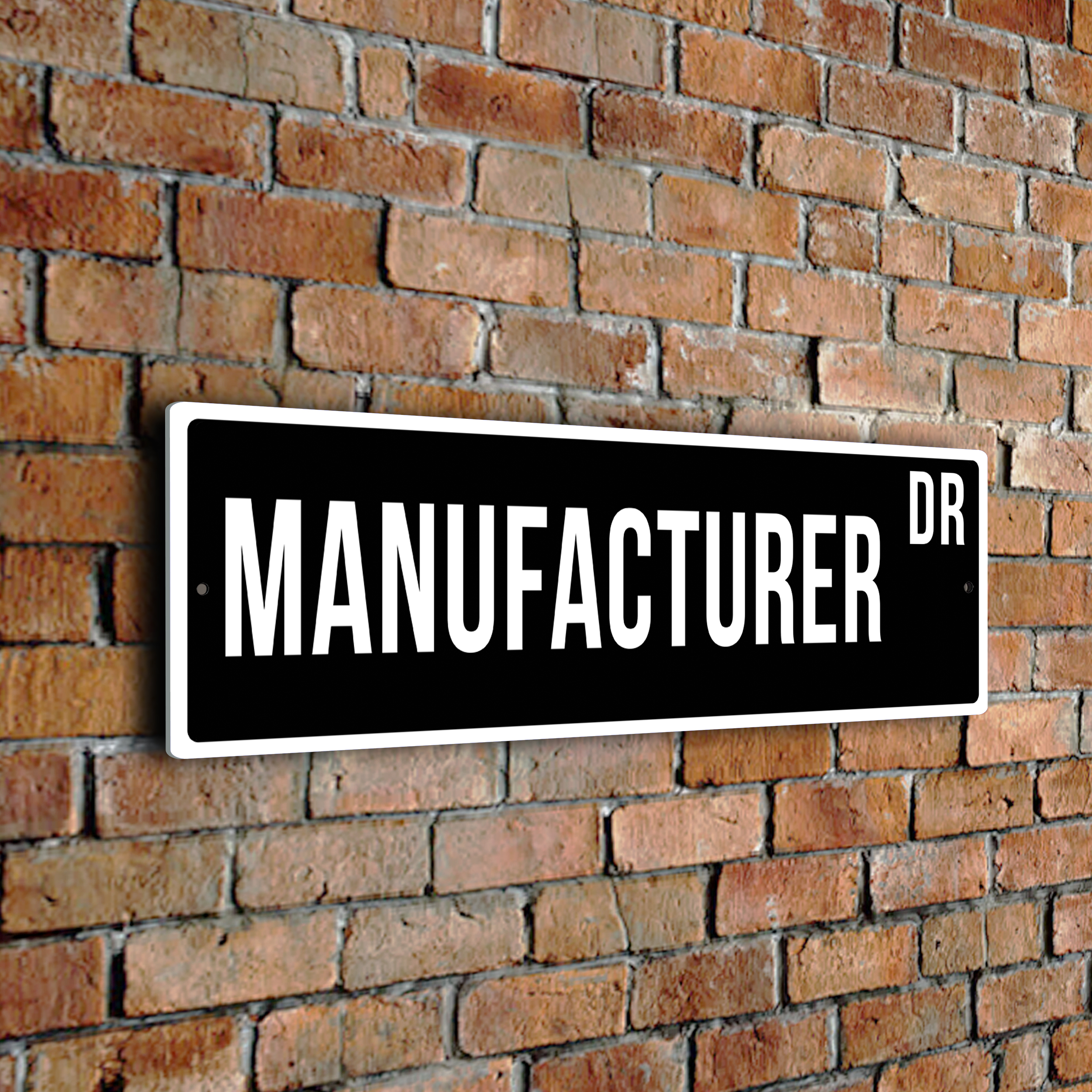 Manufacturer street sign