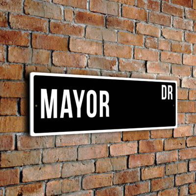 Mayor street sign