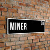 Miner street sign