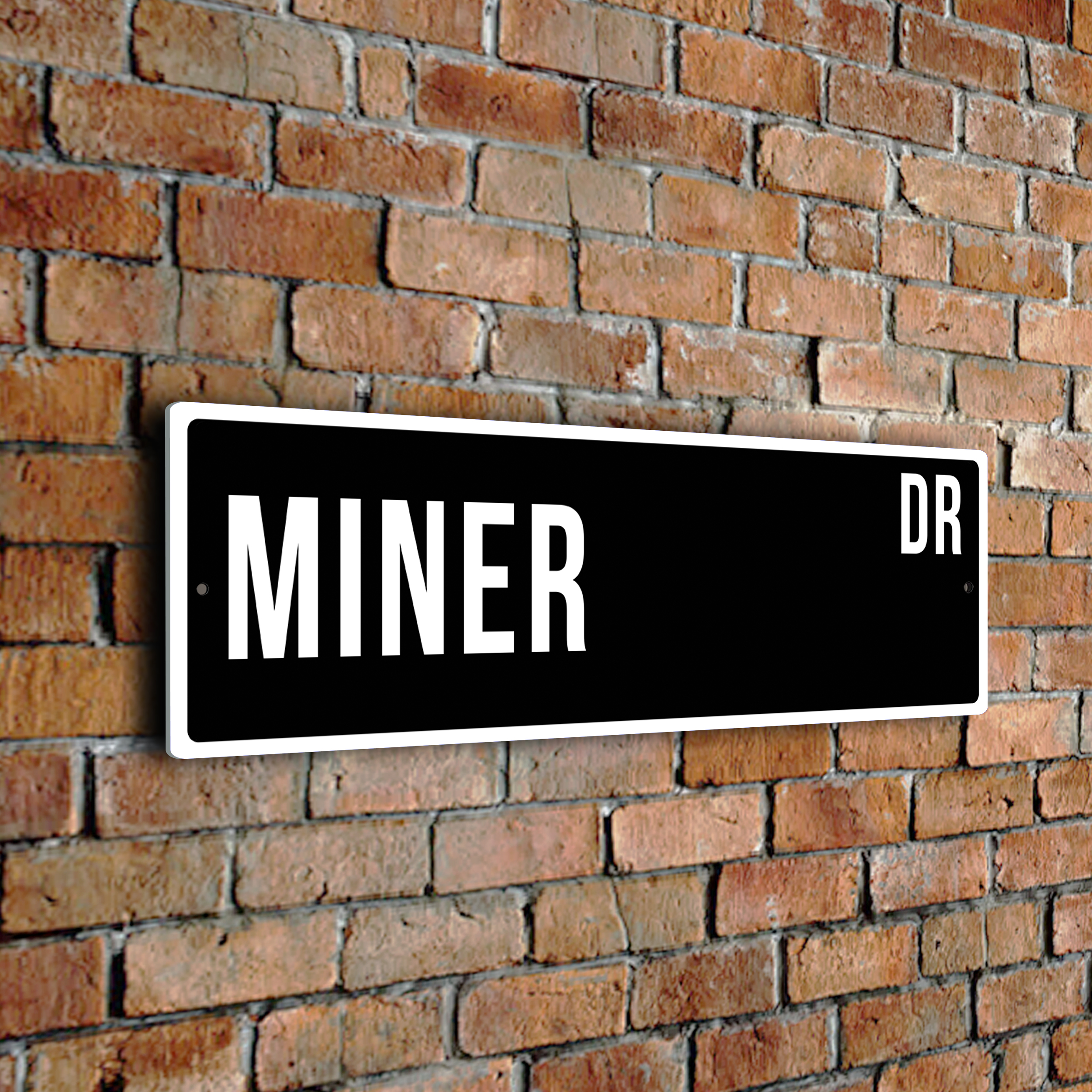 Miner street sign