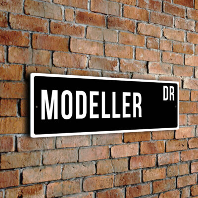 Modeller street sign