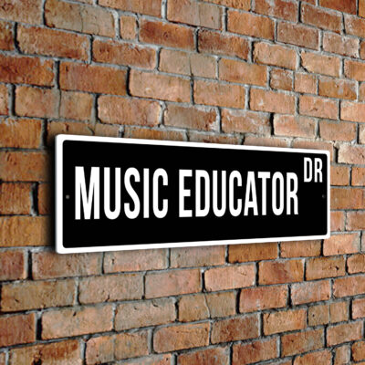Music Educator street sign