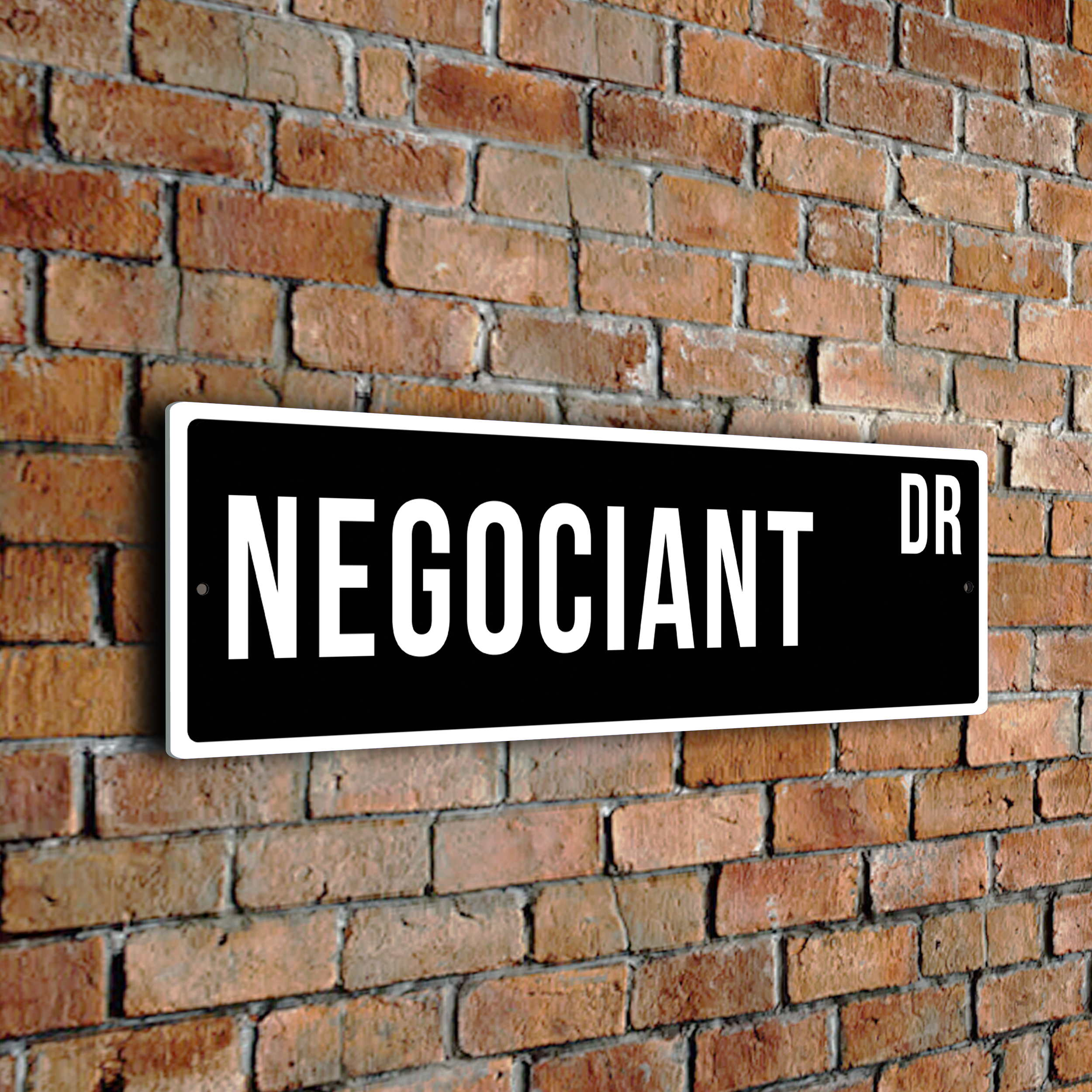 Negociant street sign