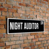 Night Auditor street sign