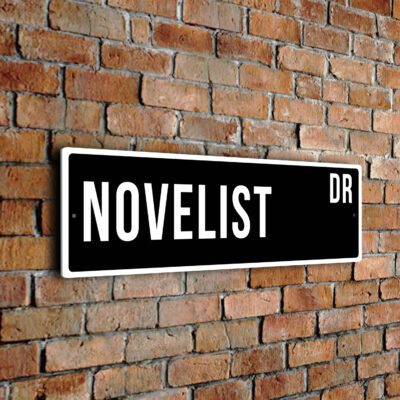 Novelist street sign