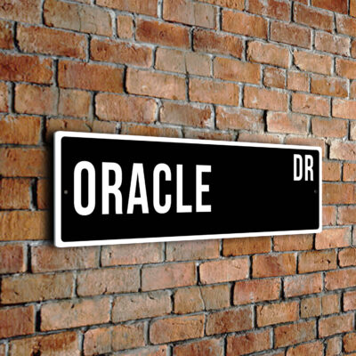 Oracle street sign