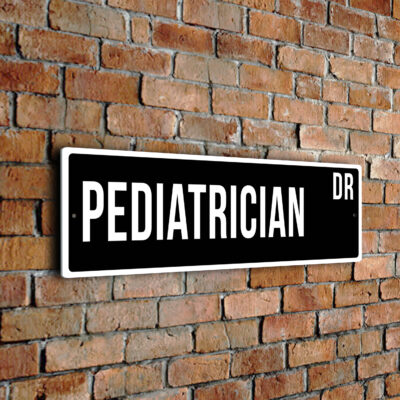 Pediatrician street sign