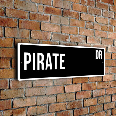 Pirate street sign
