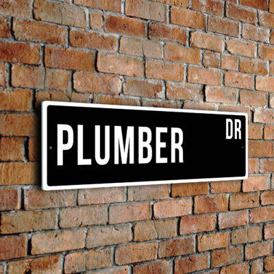 Plumber street sign