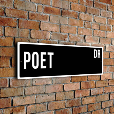 Poet street sign