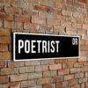 Poetrist street sign
