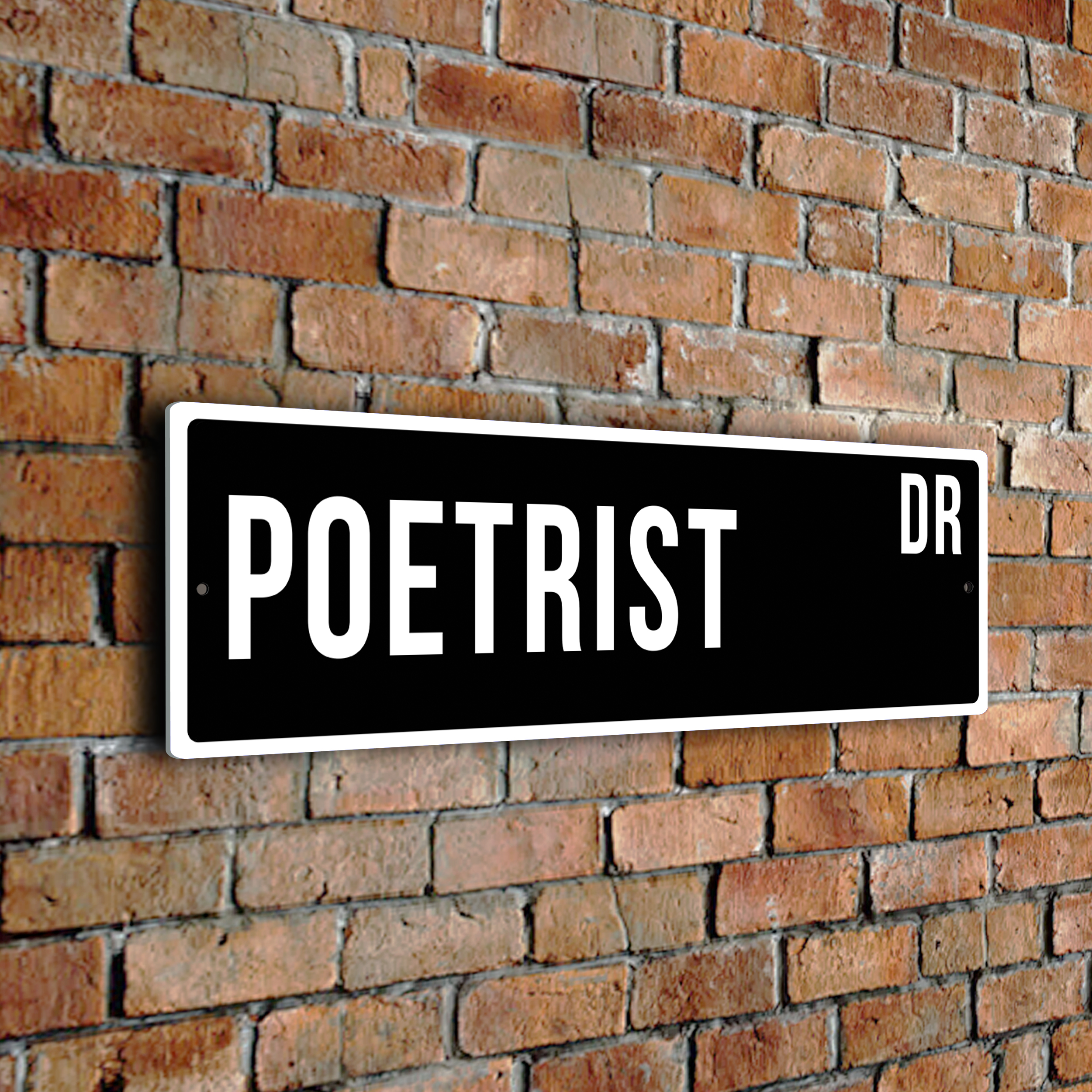 Poetrist street sign