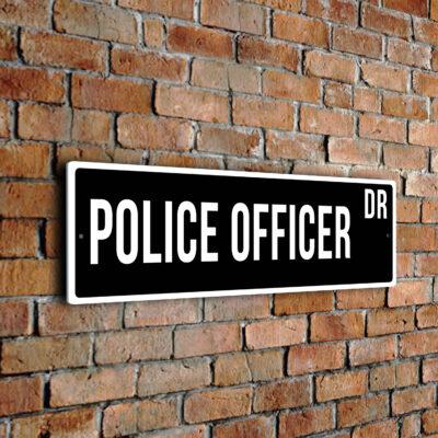 Police Officer street sign