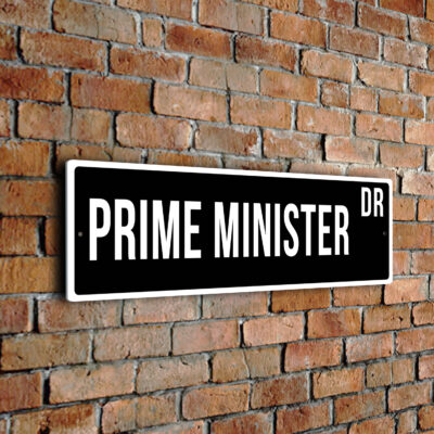 Prime Minister street sign