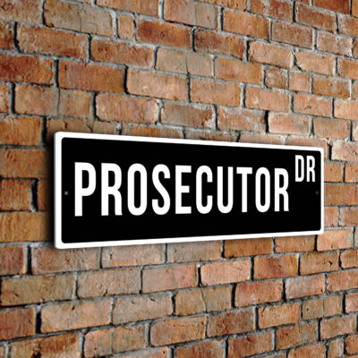 Prosecutor street sign