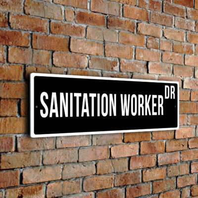 Sanitation Worker street sign
