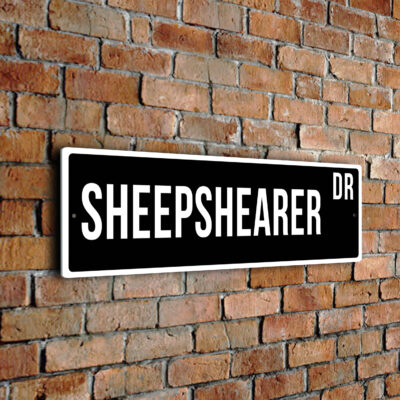 Sheepshearer street sign