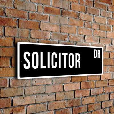 Solicitor street sign
