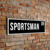 Sportsman street sign