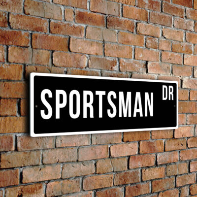 Sportsman street sign