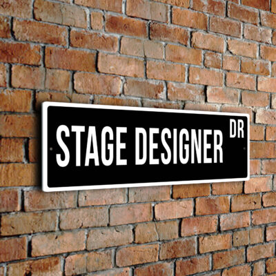 Stage Designer street sign